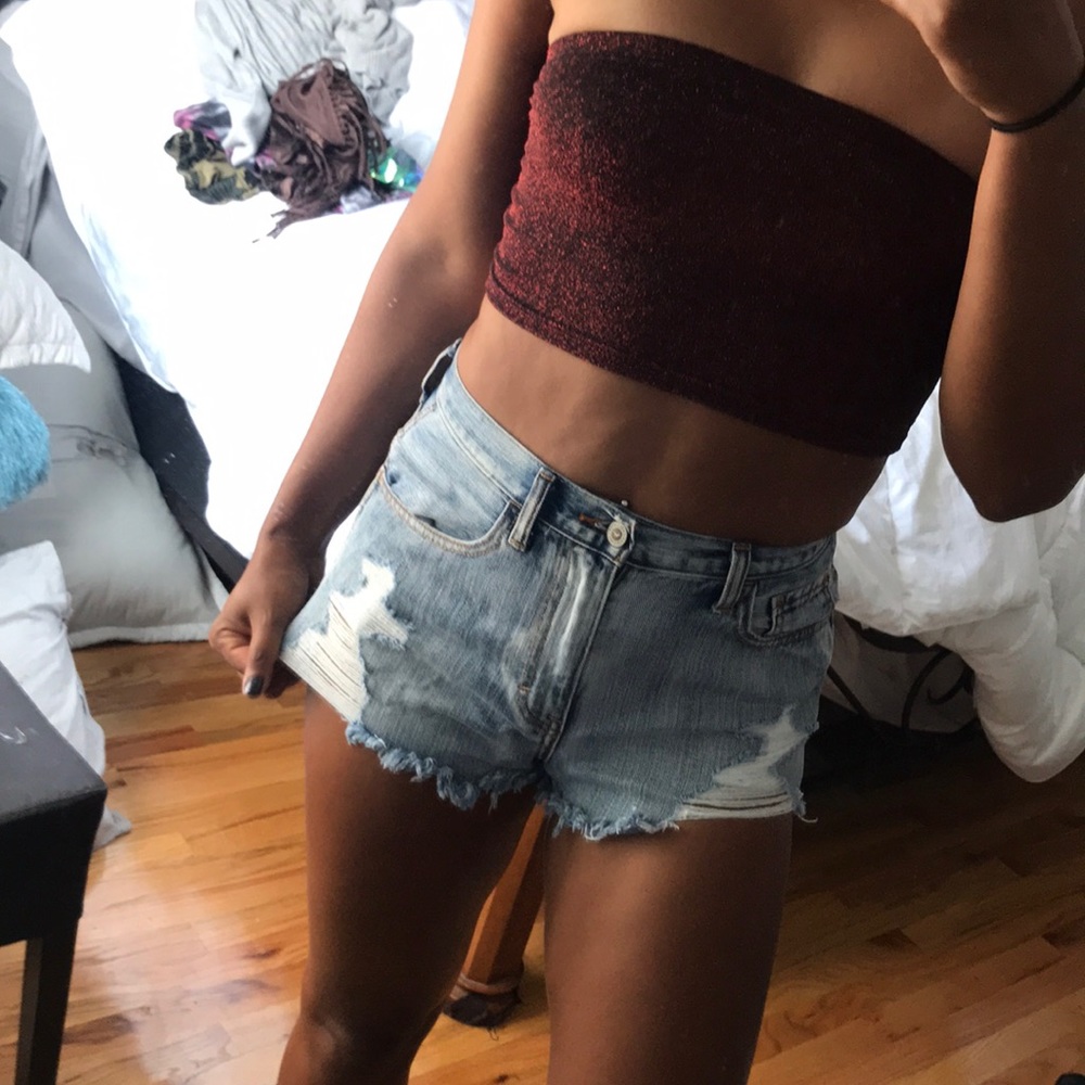 Hollister High Waisted jean shorts
